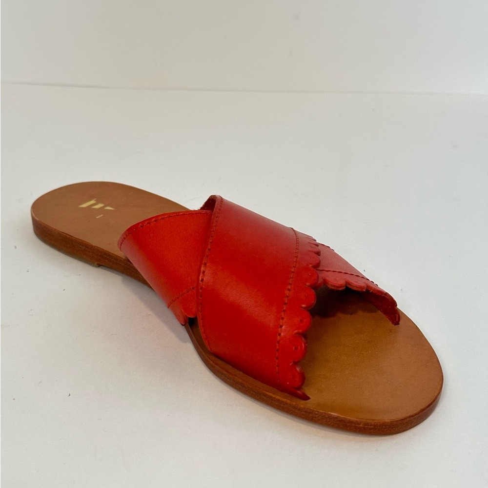Nantucket Sole Genuine Leather The Easy Street Slide Orange EU 40 US 9.5